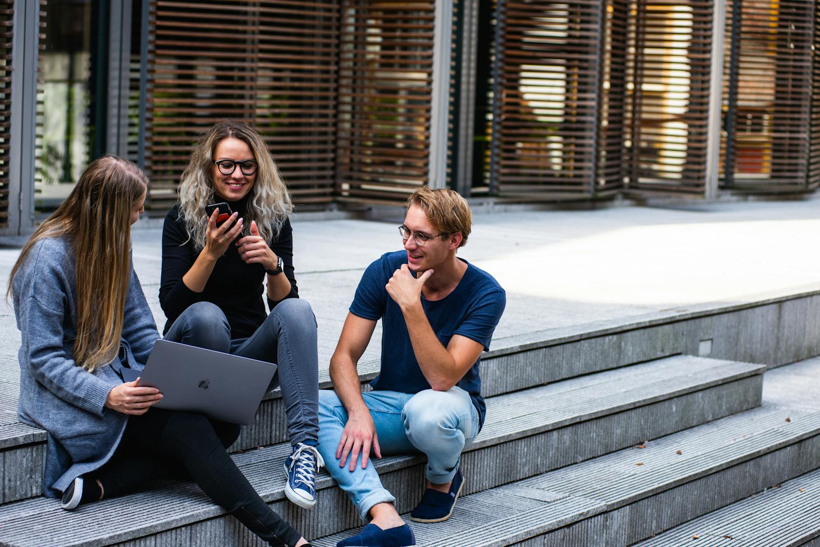 Students studying globally